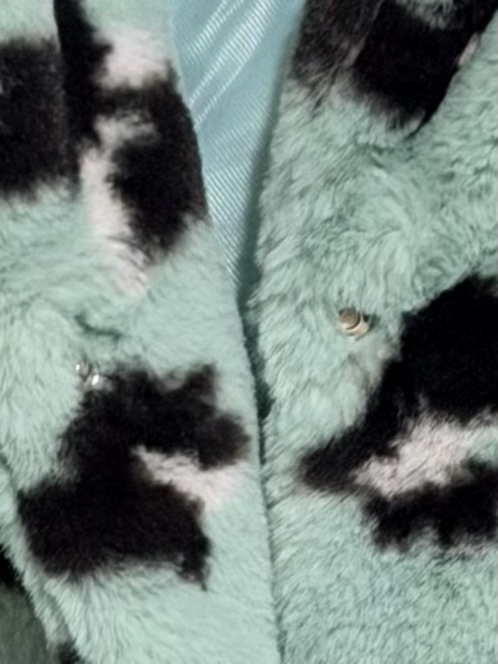 Leche Mint Leopard Faux-Fur Puffer Jacket - Picture 5 of 8